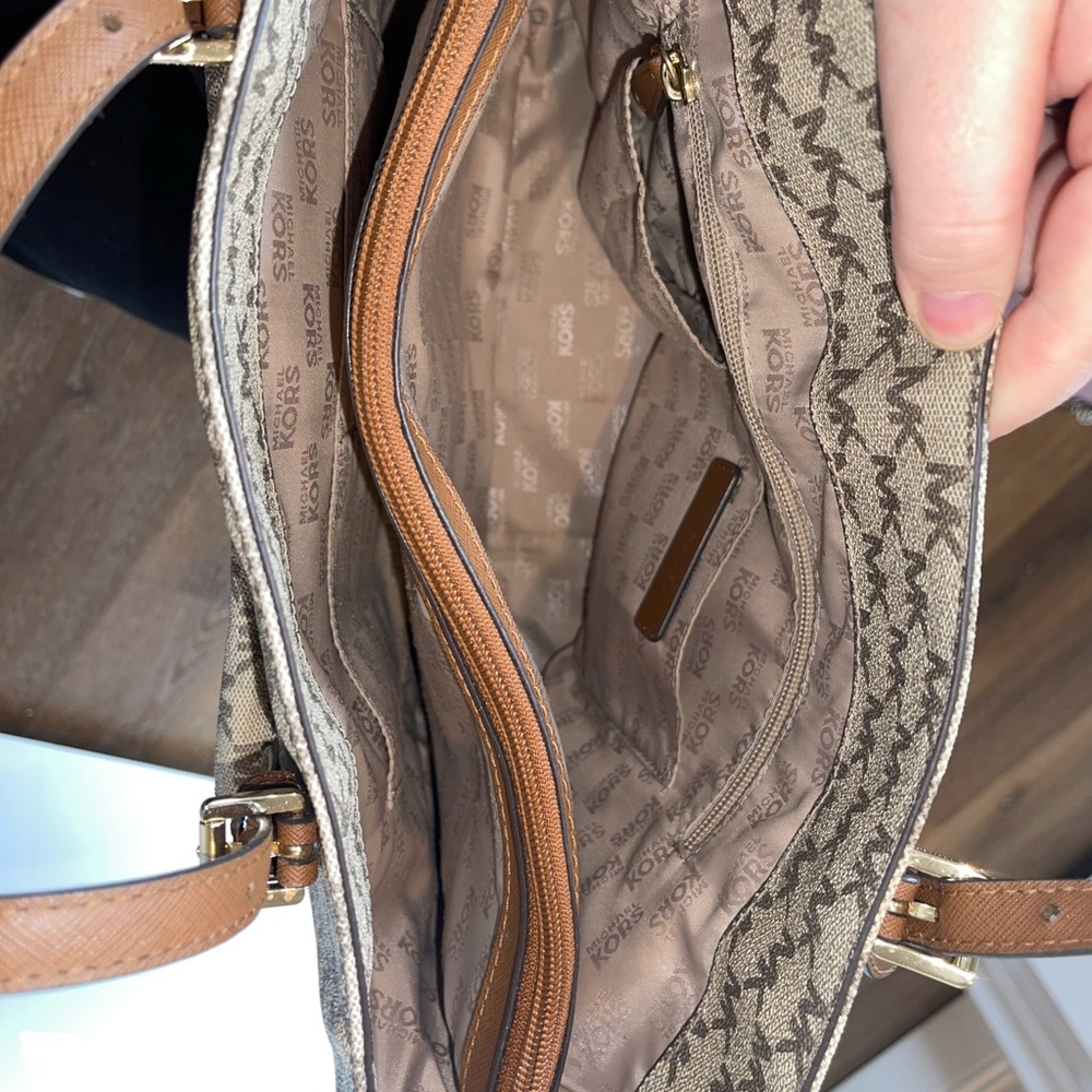 MICHAEL KORS Jet Set Natural Luggage Large Pocket Multi Function Tote Bag - Picture 3 of 3